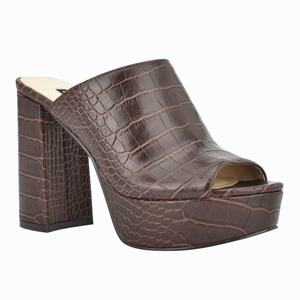 Nine West Ravyn Platform Sandals - Brown - Ireland (CA0864915)